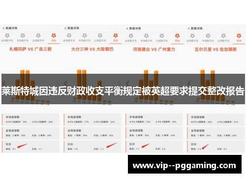 莱斯特城因违反财政收支平衡规定被英超要求提交整改报告